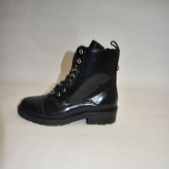 AllSaints Black Women's Leather Lira Hiker Black Boots Size 37 EU 7 US